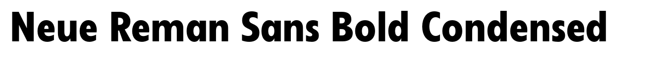 Neue Reman Sans Bold Condensed